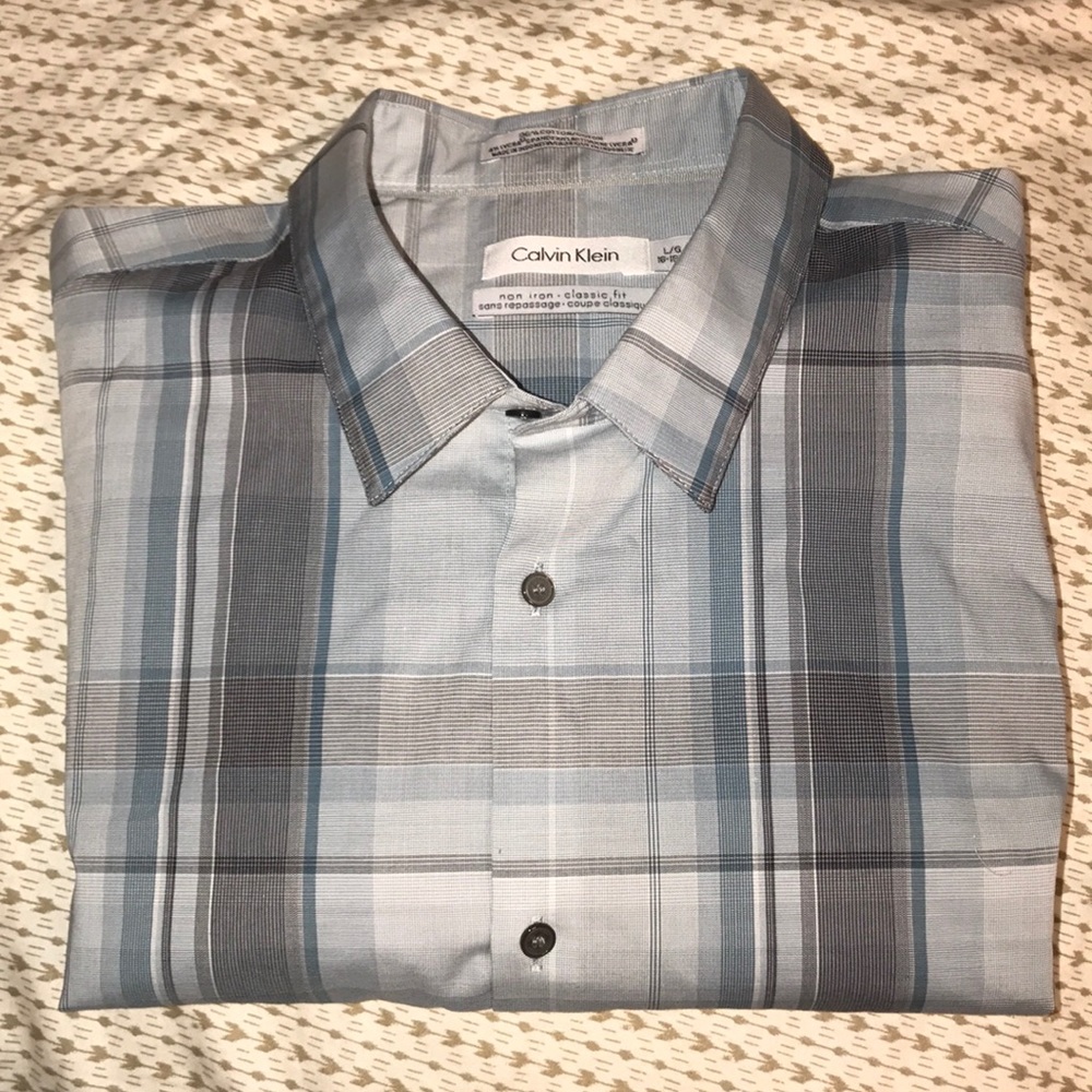 CALVIN KLEIN long sleeve dress shirt - size large